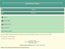 Tablet Screenshot of evergreenvillage.org
